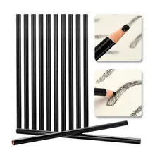 12Pcs Microblading Eyebrow Waterproof Pencil Semi-permanent Makeup Pencil Tattoo Line Design Positioning Eyebrow Tattoo Tool