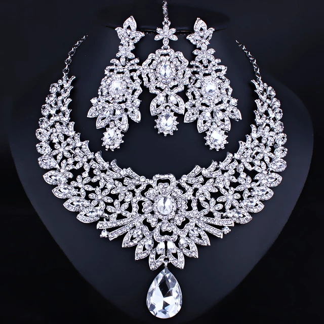 Diamond choker artificial jewelry Indian wedding necklace Indian diamo –  Nihira