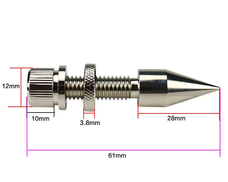 GHXAMP M8* 60 мм акустические шипы Стенд ноги Pad Медь аудио штатив гвозди сабвуфер динамик s подвеска выделенный 4 комплекта