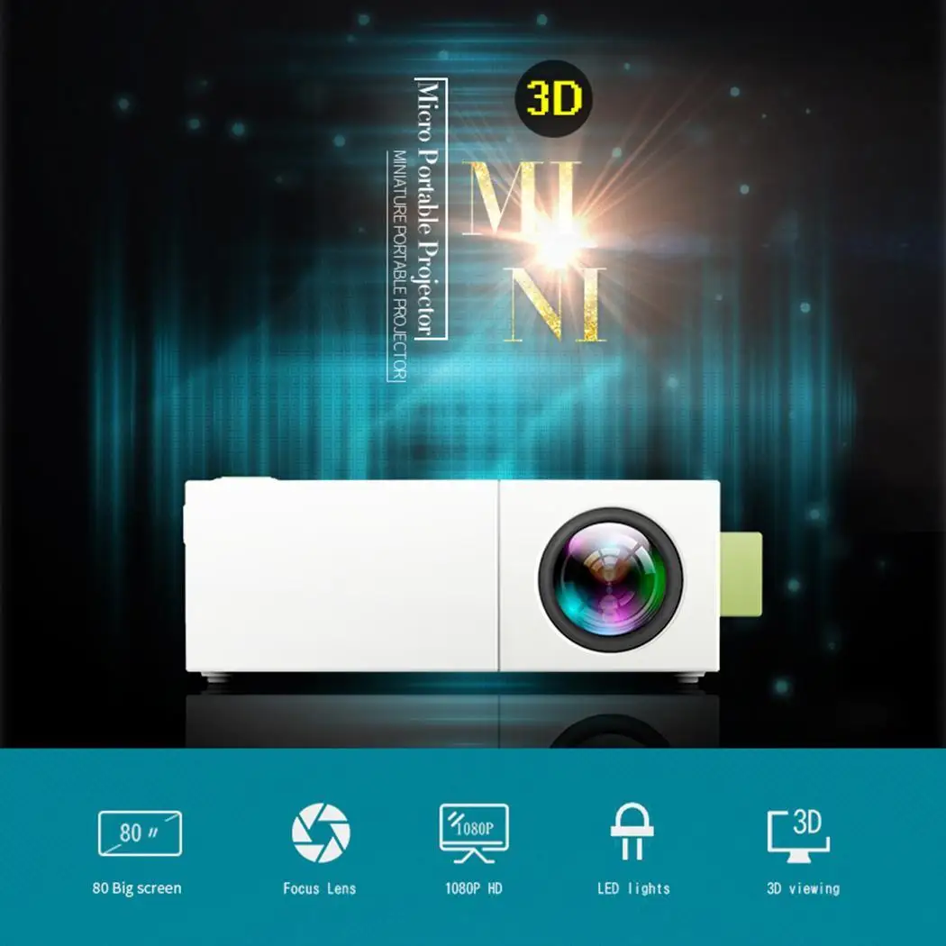 

Mini YG310 Home LED Portable Entertainment Miniature HD Projector