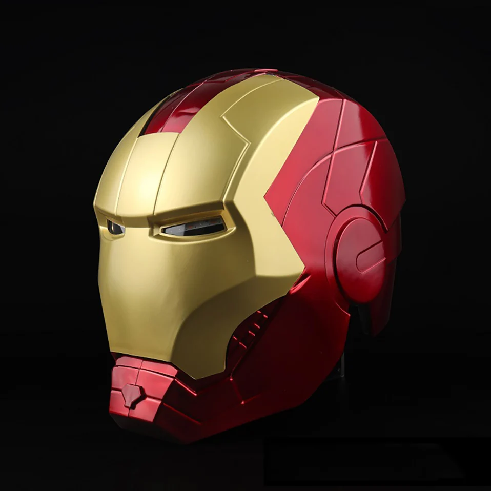 1:1 для косплея Железного человека детская маска ПВХ фигурка игрушка с светодиодный свет Железный человек Шлем Коллекция Модель размер для