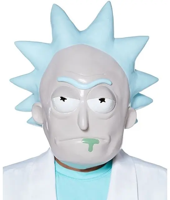 Rick and Morty Full Head Mask Solid Latex Helmet Halloween