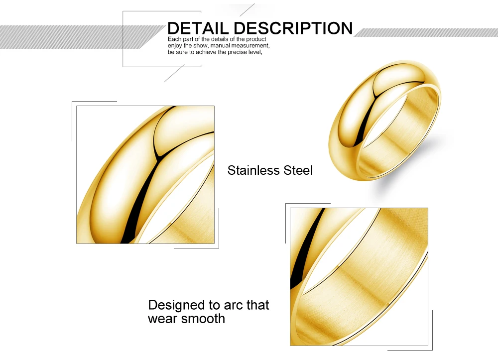 YiKLN 7 мм Широкие гладкие обручальные кольца 316L нержавеющая сталь простое обручальное кольцо ювелирные изделия для Женщины Мужчины подарок Anillo OGJ334