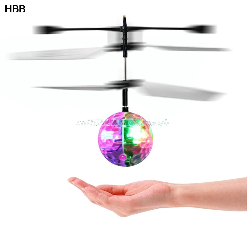 

Flash Flying Ball Infrared Induction Colorful LED Disco RC Helicopter kids Toy