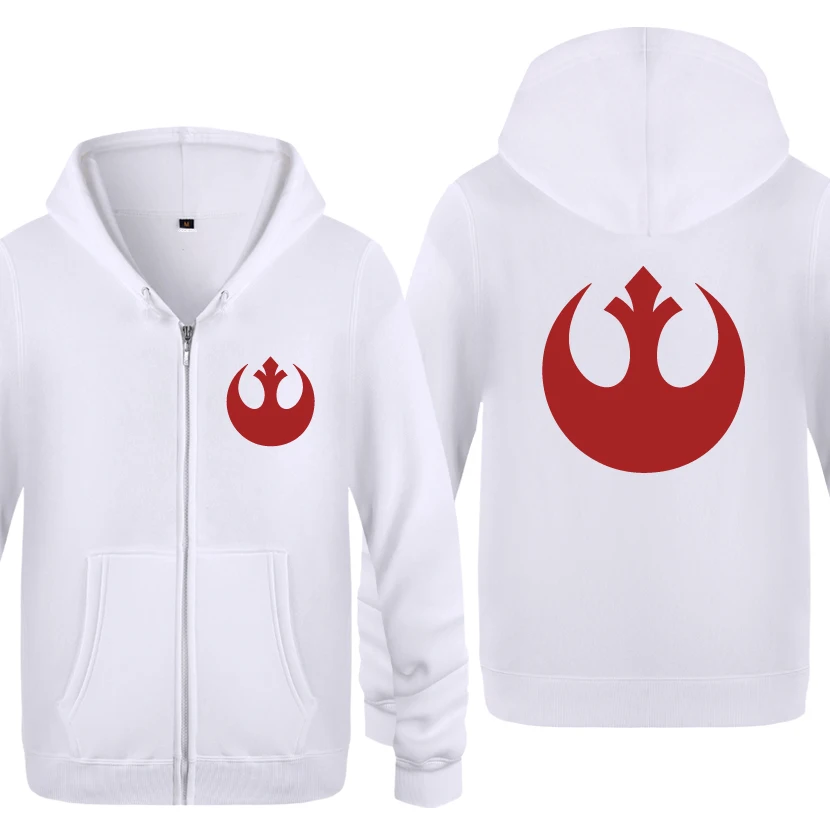 Star Wars Rebel Alliance Логотип толстовки Для мужчин Для мужчин флис молнии кардиганы толстовки с капюшоном - Цвет: BAY HOT