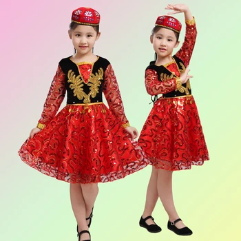 

(10 set)Children show clothing baby girls dance wear Children's dance costumes of ethnic minorities Special dance costumes