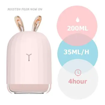 

High Quality 220ML Ultrasonic Air Humidifier Aroma Essential Oil Diffuser for Home Car USB Fogger Mist Maker with LED Night Lamp