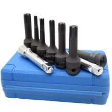 7 pcs ударная Сплайн Бит гнездо сплайн гнездо бит Набор RT6 RT7 RT8 RT10 RT11 RT12 RT13+ 2 шт. " 6" удлинитель головки стержня 3/" привод