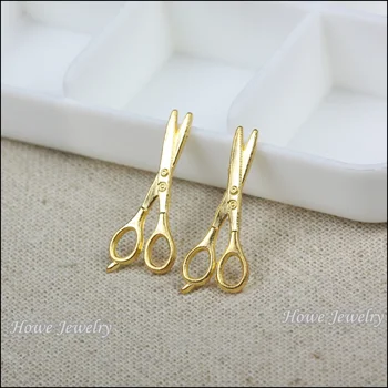 

35pcs pendant scissors gold color alloy Pendant european Style jewelry findings C034