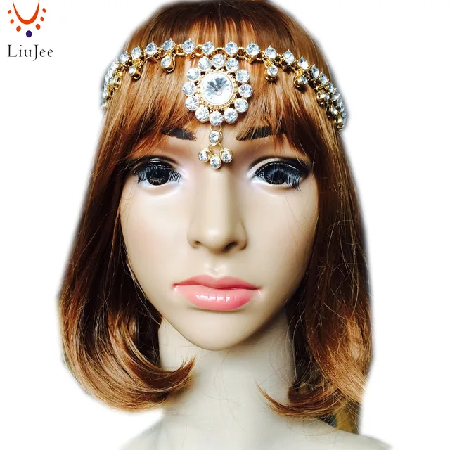 Jeweled Head Piece Bridal Wedding Boho Grecian Dess Jeweled Head Piece Bridal Wedding Boho Grecian Dess Glamour Fancy Hair Accessory Kd041