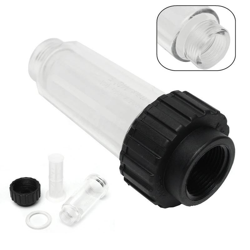 Mayitr 1 Set High Pressure Washer Jet Wash In Line Water Filter Cleaner For Cleaning Machine 3 / 4'' Connection High Quality