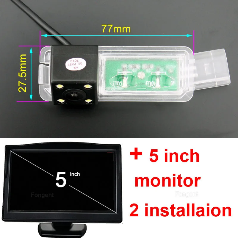 Автомобиль назад от заднего вида Парковка Обратный беспроводной монитор для камеры для Volkswagen Golf 7 MK7 VII Passat CC Scirocco Lamando - Название цвета: 8288-L1-50