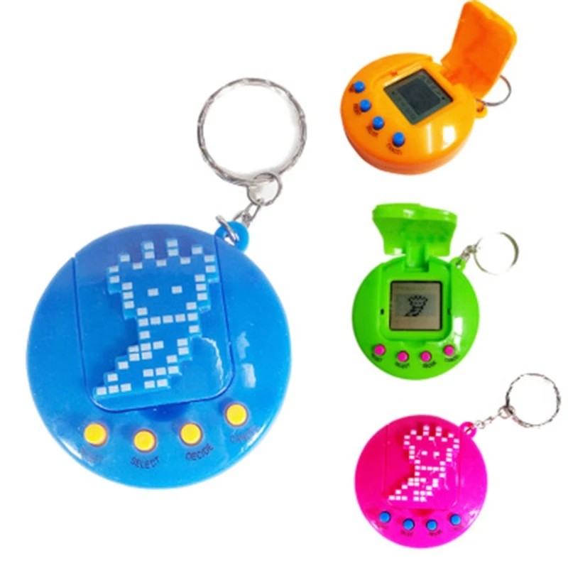 1PC LCD Virtual Digital Pet Electronic Game Machine Retro Funny Toy With Keychain