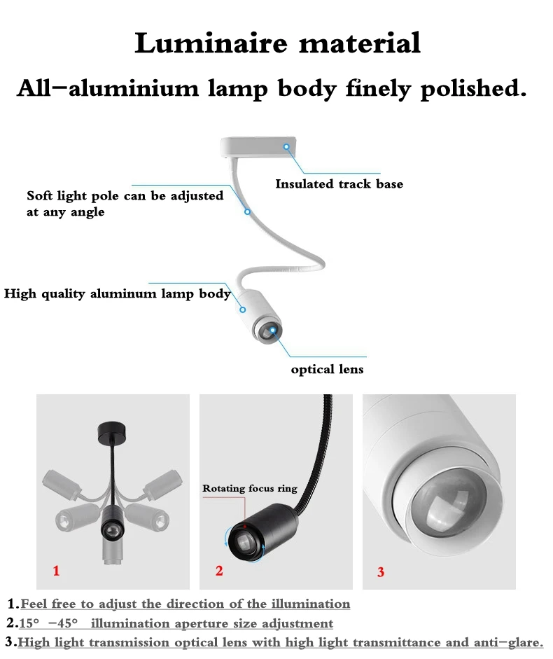 Luz de led para pista com foco