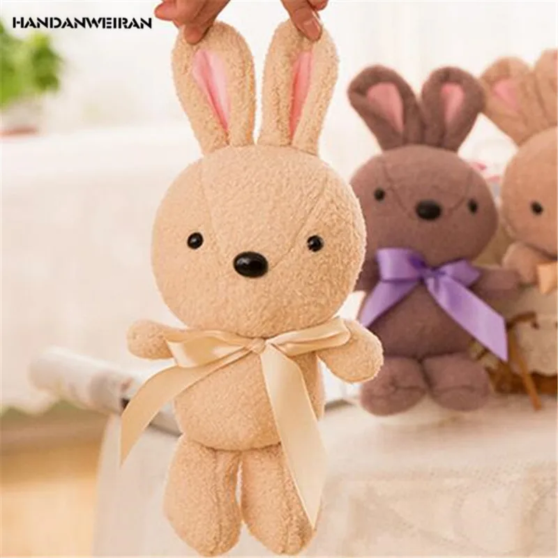 

HANDANWEIRAN 1Pcs New Cute Bunny Stuffed Plush Toys 22 CM Kawaii Scarves Rabbit Plush Dolls Toy Valentine Gifts Rabbit PP Cotton