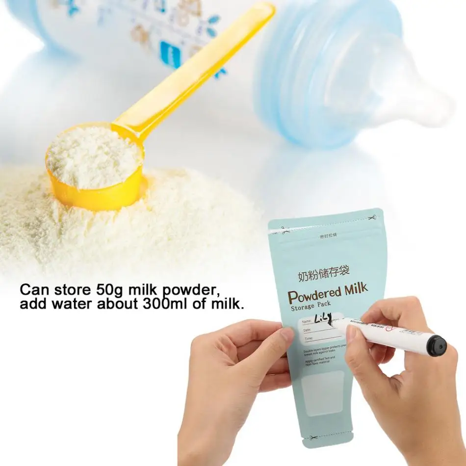 30 шт./компл. детское хранение грудного молока мешок портативный молоко емкость для порошка мешки одноразовые 300 мл Milkpowder безопасный контейнер для заморозки молока мешки
