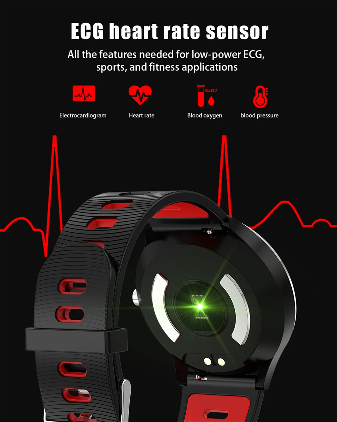 Smartband ECG часы IP67 Водонепроницаемый PPG кровяное Кислородное давление смарт-браслет часы SMS напоминание Спорт Smartband pk H9 W8 E18 n58