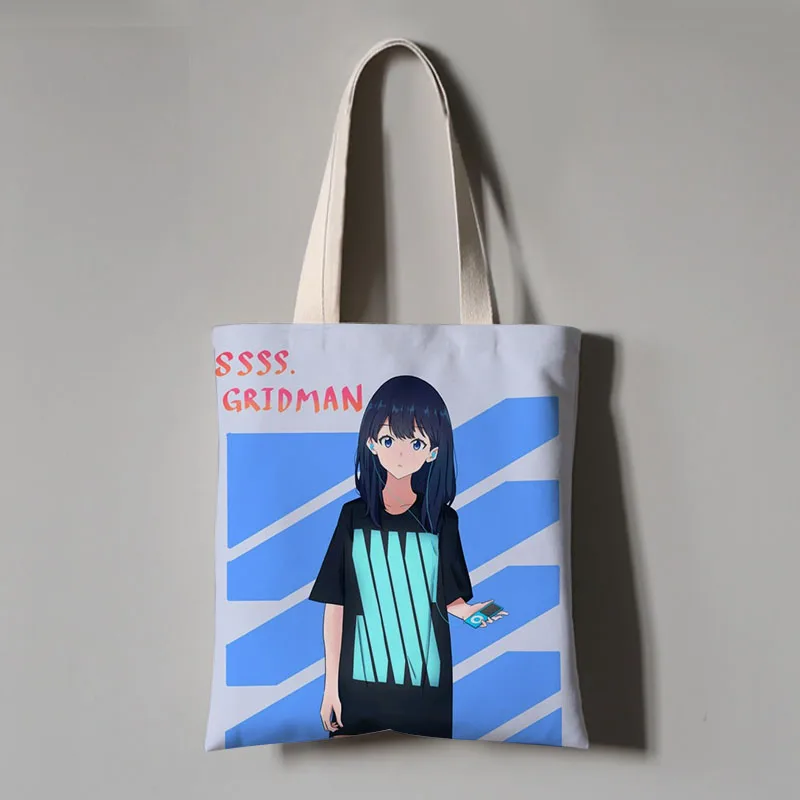 

SSSS.Gridman Cosplay Handbag Rikka Takarada Printed Women Canvas Handbag Shoulder Bag Casual Tote Bags