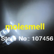 100 шт 3 мм белый круглый без бортов водный яркий светодиодный Светодиодный зигзагообразная светодиодная 2-контактный резисторы 3 мм Ультра яркий белый светодиодный