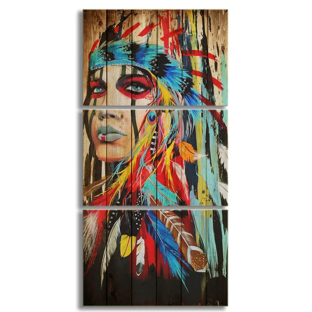 Nature Feathered Women Girl Modern Wall Art Artworks Picture HD Print Painting On Canvas No Framed home decor | Дом и сад