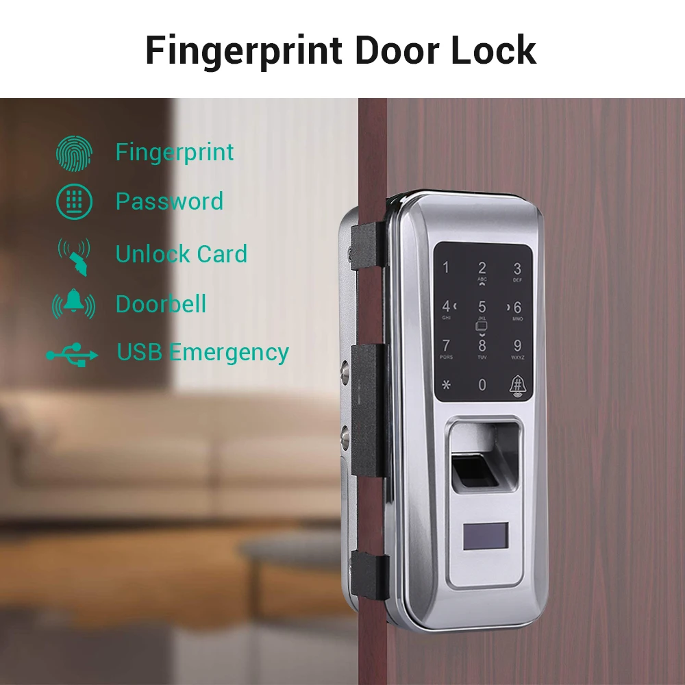 

Biometric Fingerprint Door Lock Security Intelligent Electronic Lock Password RFID Unlock Door Lock Electronic Hotels Locks Kits