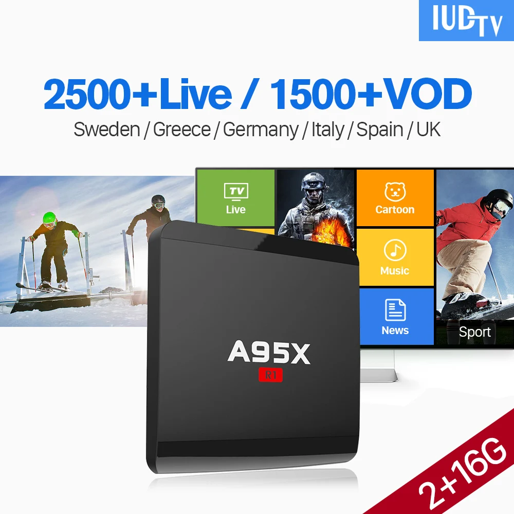 

1 Year IUDTV IPTV Code UK Sweden IPTV Subscription A95XR1 Android 7.1 TV Box S905W Germany Indian IPTV Italy Greeca Arabic IP TV