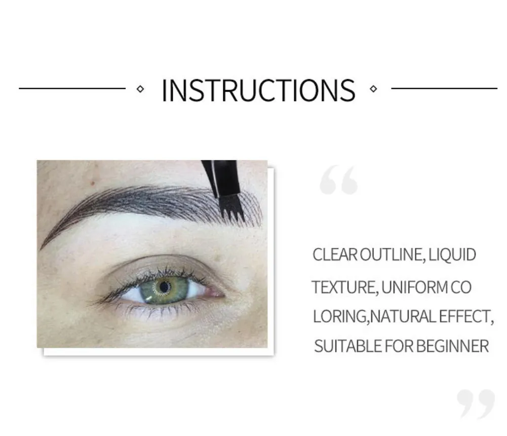 HANDAIYAN, микро жидкий карандаш для бровей, 4 вилки, водостойкое лезвие, гель для бровей, ручка для татуировки, Косметика для макияжа, TSLM1
