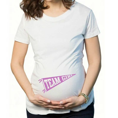 Лето Письмо для беременных футболки шорты Повседневное Беременность Одежда Забавный для беременных Для женщин Marternity Костюмы хлопок - Цвет: 20