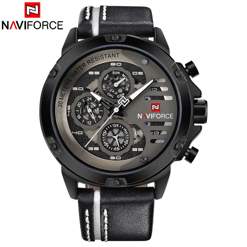 NAVIFORCE 2018 новые китайские Брендовые мужские часы Роскошные спортивные кварцевые
