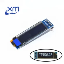 1 шт. 0,91 дюймов O светодиодный модуль 0,9" Белый/Синий O светодиодный 128X32 • Максимальное количество светодиодный ЖК-дисплей светодиодный Дисплей модуль 0,91" IIC связи