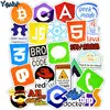 50 pièces Internet Java JS Php Html nuage Docker Bitcoin programmation langue APP Logo Cool autocollants pour ordinateur portable voiture autocollants faciles à poser ► Photo 1/6