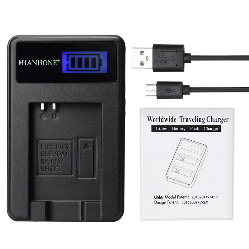 SLB-10A зарядное устройство ЖК-дисплей USB для SAM 10B 11A VH105 HZ25W HZ30W HZ35W HZ50W батарея камеры |