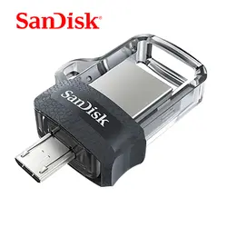 Sandisk мини USB 3,0 двойной OTG USB флэш-накопитель 128 Гб флешки USB3.0 высокая скорость передачи данных до 150 м/с для телефонов на базе Android с Bluetooth