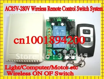 

85V-280V 2CH RF wireless remote control switch system(1transmitter&1receiver) Light/LED/Computer/Motor any applicance ON OFF