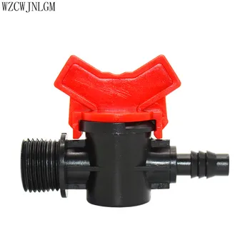 

Irrigation Bypass Valve Irrigation System Garden Hose On / Off Valve 1/2 in. To 8 mm Through Connector Too 2pcs