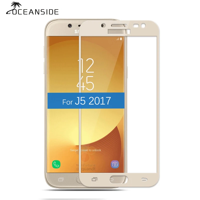 2 шт. для Samsung Galaxy J5 2017 полное покрытие защита экрана 9H закаленное стекло защитная