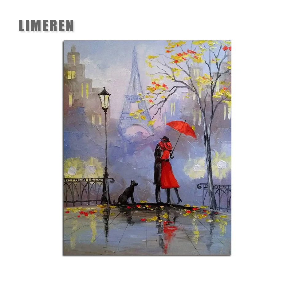 Kissing Lover Oil Painting By Numbers On Canvas DIY Handpainted Romantic Painting Coloring By numbers New Year Home Decor Cheap