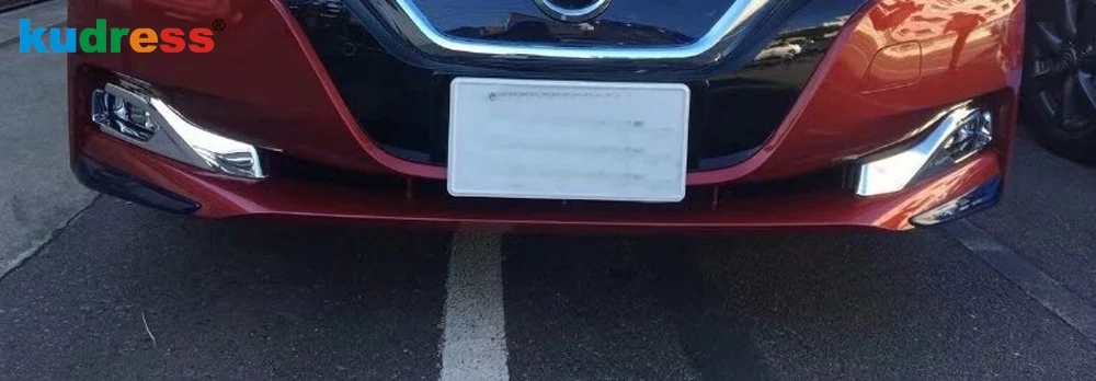 Для Nissan Leaf Хром передний бампер ОТРАЖАТЕЛЬ противотуманная фара Крышка лампы Отделка молдингом рамка противотуманных фар Стайлинг