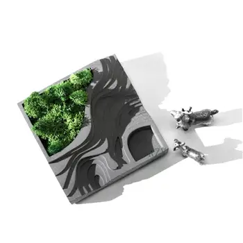 

Silicone Mold Cement Molds Terraces Concrete Terraced Fields Muti-meat Flower Planter Mould For Home Decorations