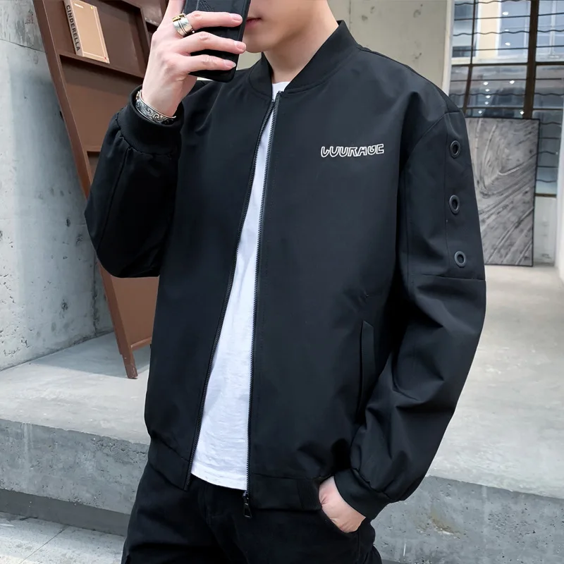 

Korean version of spring jacket male 2019 new trend spring and autumn students wild tooling jacket baseball uniform men's spring