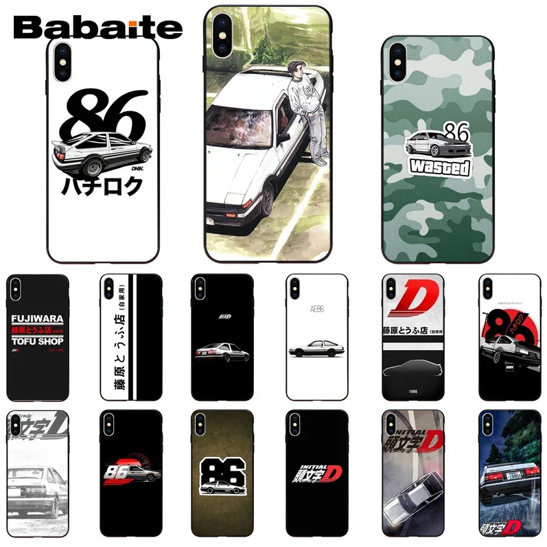 Мягкий чехол для телефона Babaite INITIAL D AE86 с пользовательской фотографией Apple iPhone 8 7 6