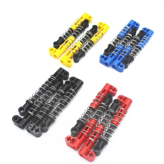 Self-Locking Bricks MOC Building Blocks Technical parts 4pcs Technical Shock Absorber 9.5L (Hard Spring) compatible with Lego 1