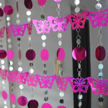 

10m DIY Interior Decorative Curtain sequins plastic door curtains wedding Christmas party supplies