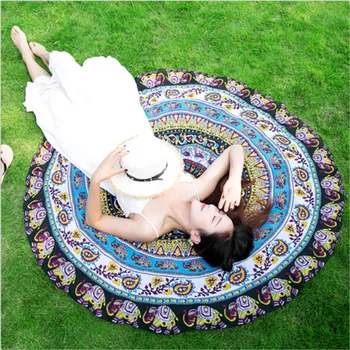 

Round Mandala Indian Hippie Boho Tapestry Beach Picnic Throw Towel Mat Blanket