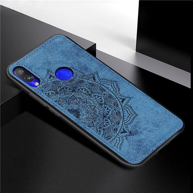 Роскошный тканевый чехол для телефона с изображением цветов мандалы для Xiao mi Red mi 6A 7A 8A NOTE 6 Pro 7 mi 9 8 A3 A2 Lite F1 автомобильный Магнитный адсорбционный чехол - Цвет: Blue