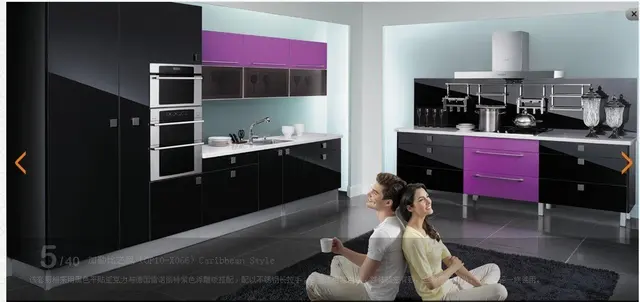 Best Quality Lacquer Kitchen cabinet(LH-LA013)