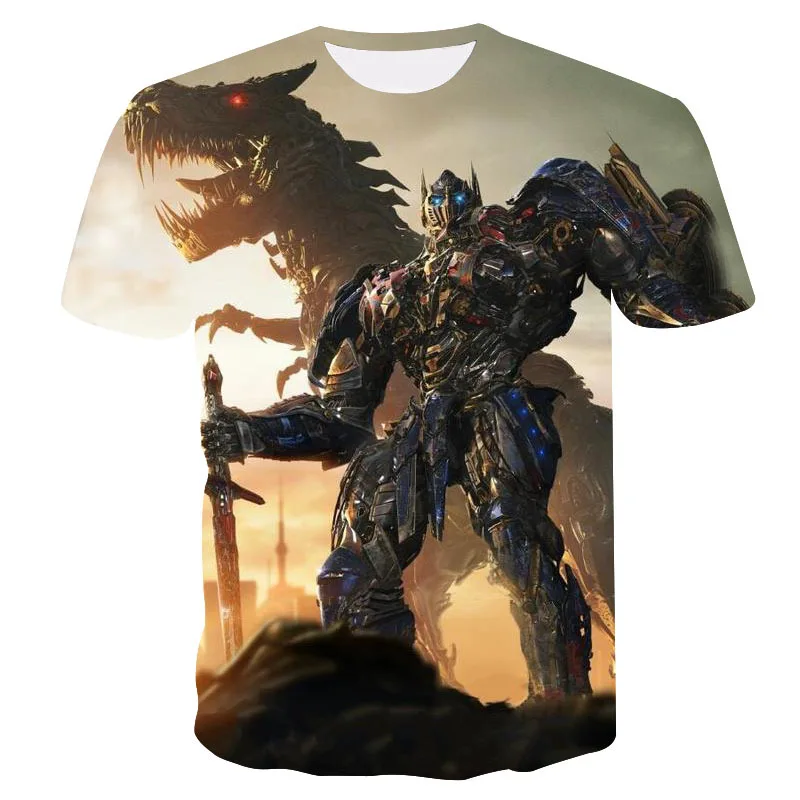 2018 summer new 3d printed transformers optimus prime t shirt men clothing casual fashion Hot Movie men women tshirt Top shirt