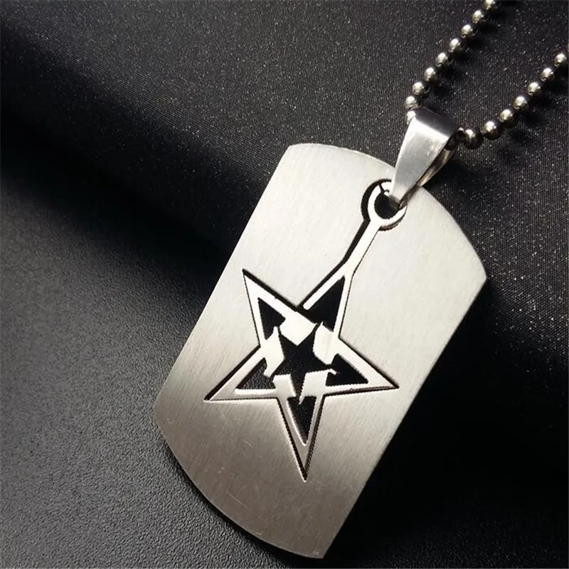 new mens stainless steel star pendant necklaces charms silver color