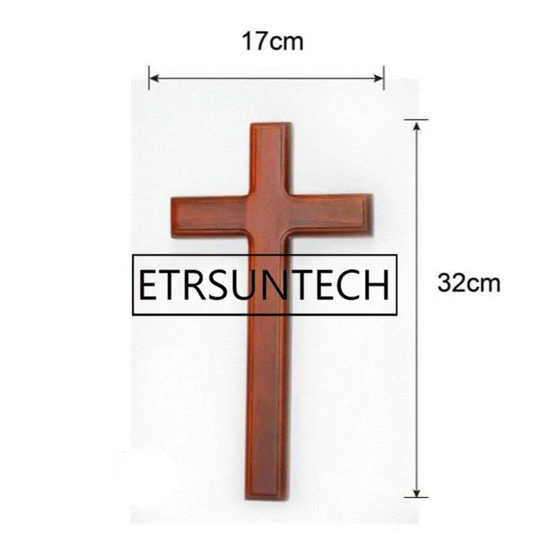 10 шт. сплошная деревянная стена крест, распятие 32 см Настенный декор Христианский подарок на стене