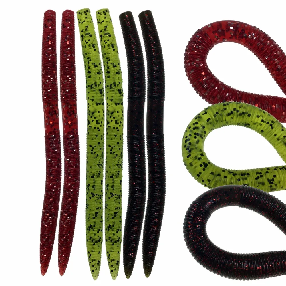 Buy 6Pcs/Lot 14cm Lifelike Earthworm Worm Fishing